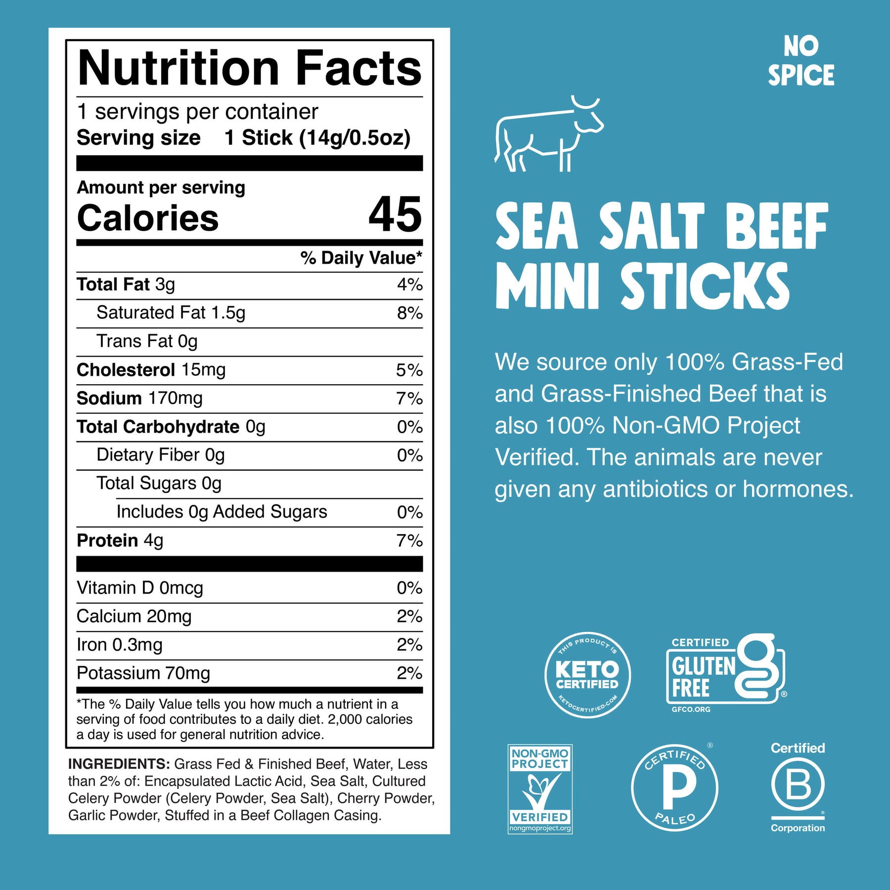 6 ct. Sea Salt Beef Chomplings - Simple Variety Snack