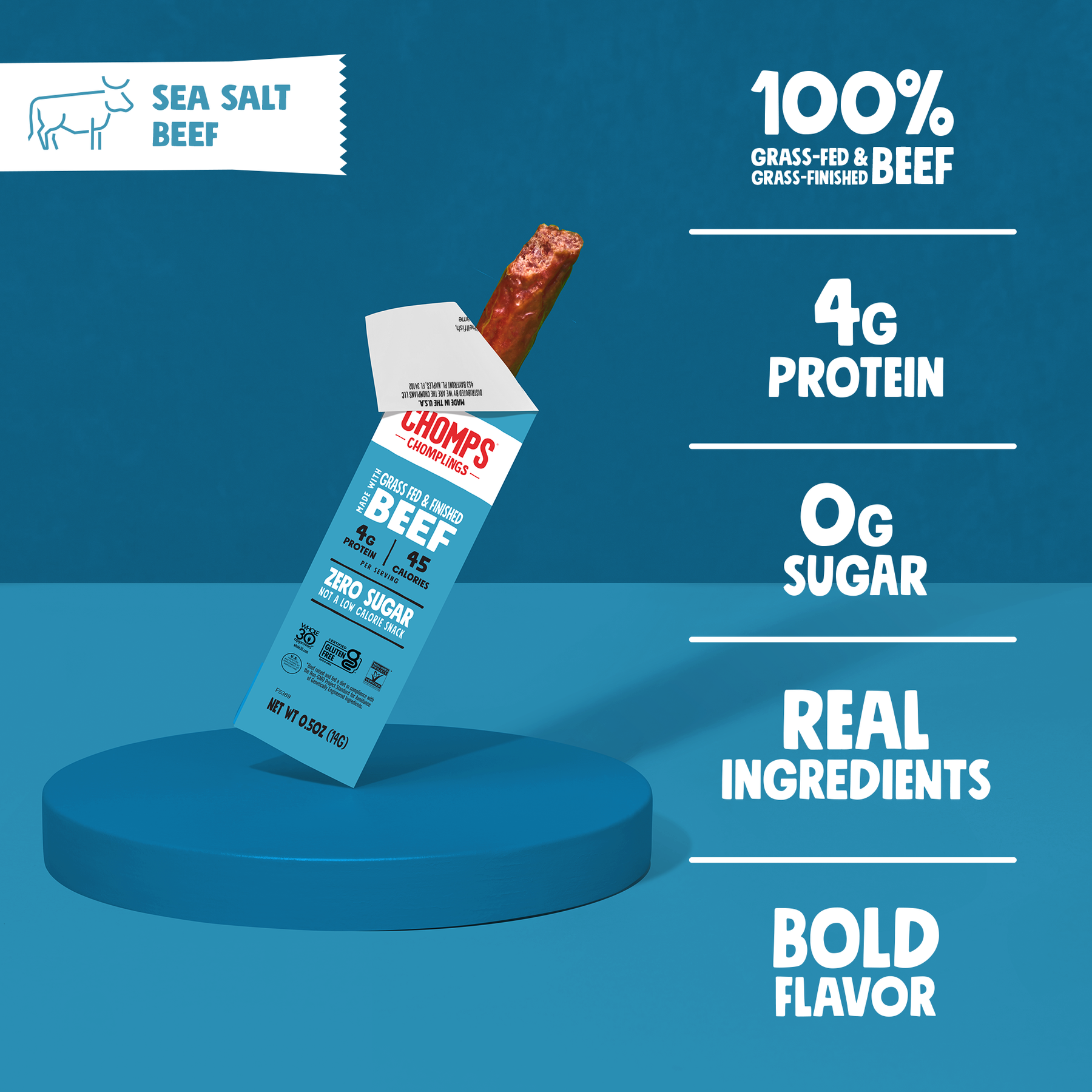 6 ct. Sea Salt Beef Chomplings - Simple Variety Snack